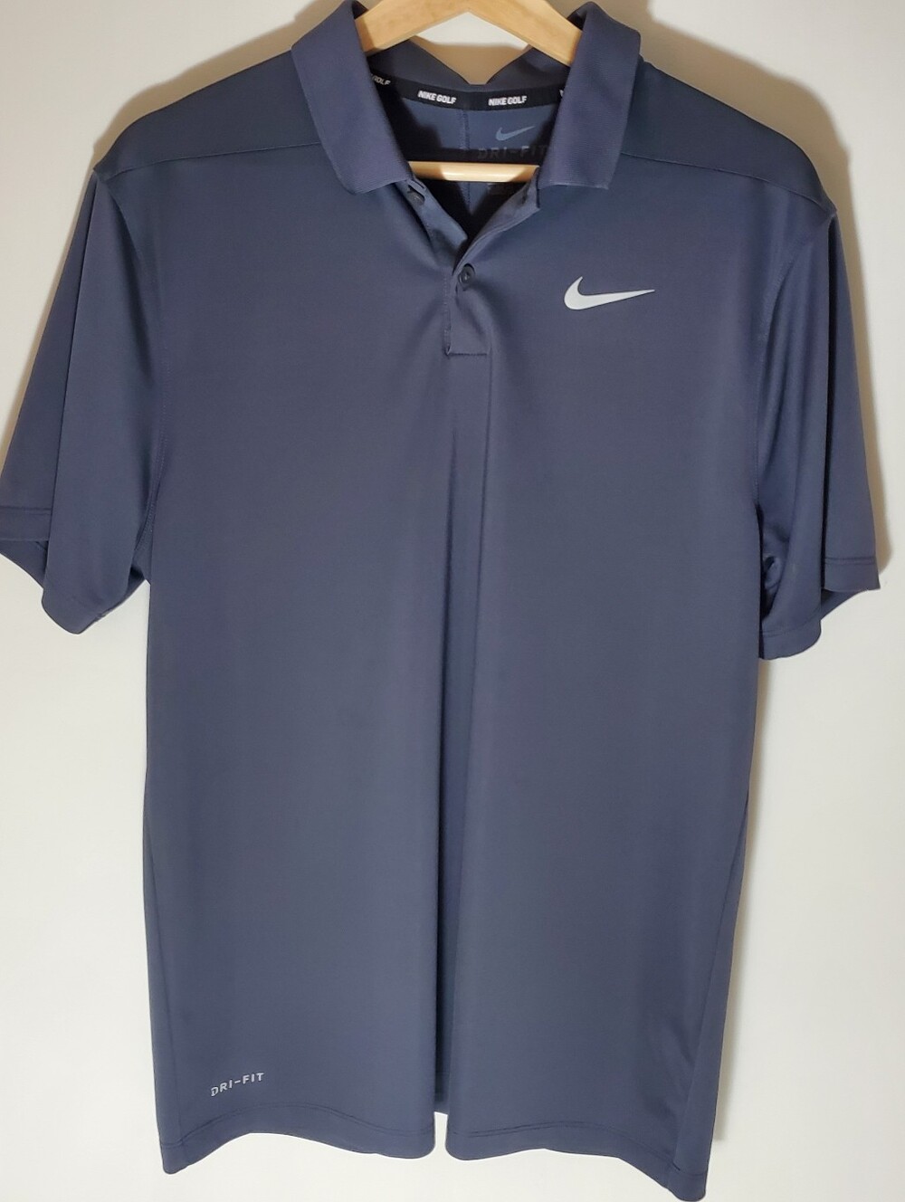Nike Men’s Polo Shirt - Dark Grey with White Swoosh